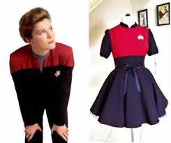 Details About Star Trek Voyager Cosplay Captain Kathryn Janeway Lolita Dress Cosplay Costume