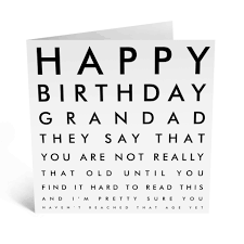 grandad grandfather birthday card