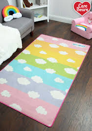 rainbow stripe care bears rug