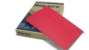 carpeta nepaco colgante color rojo x 25