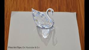 Maybe you would like to learn more about one of these? Drawing Glass How To Draw A 3d Swarovski Crystal Swan Fine Art Tips By Artistleonardo Youtube