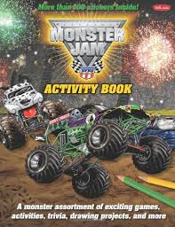 How to draw montstertrucks coloring pages monster trucks grave for. Monster Jam Activity Book A Monster Assortment Of Exciting Games Activities Trivia Drawing Projects And More Licensed Activity Book Walter Foster Creative Team 9781600582752 Amazon Com Books