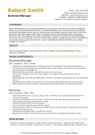 Now, if you have already started your resume, there's a good chance you're doing it via a word document. Bartender Resume Samples Qwikresume