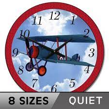 Buy Airplane Red Wall Clock In