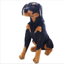 rottweiler dog plush toy simulation