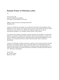 power of attorney letters
