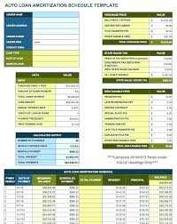 Auto Loan Amortization Calculator Schedule Template Payoff