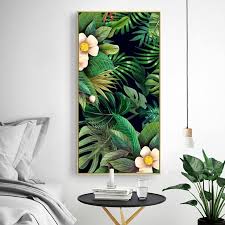 Green Leaves Wall Art Canvas Painting