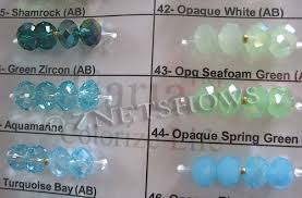 Tiaria Glass Crystal 01 Crystal Rondelle Beads 8x5mm Faceted Color Chart Per Copy