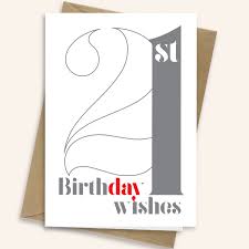 21st birthday wishes card for boy