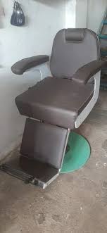 grey mild steel beauty parlour chair