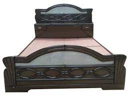 wooden queen size bed with storage
