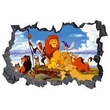 Lion King Wall Stickers 3d Hole