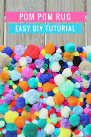 how to make a pompom rug diy tutorial