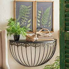 Iron Demilune Wall Mount Table Wall