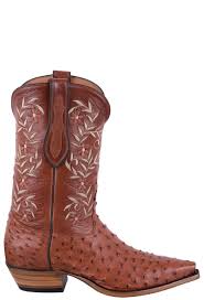 Tony Lama Signature Series Womens Brandy Full Quill Ostrich Boots