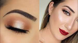 bronze halo smokey eye makeup tutorial