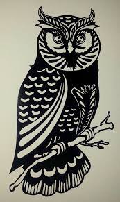 Owl Metal Wall Art Pochoir Silhouette