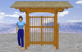Japanese Roofed Entry Gate Plans Wood