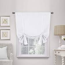 Maybe you would like to learn more about one of these? Amazon Com Pure White Curtain Thermal Insulated Tie Up Window Shade Light Blocking Curtains For Bathroom Rod Pocket Panel 42 Wide By 63 Long Kitchen Dining