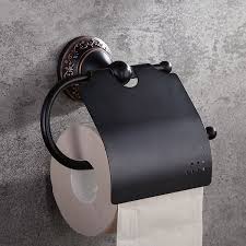 Black Wall Mounted Toilet Paper Holder