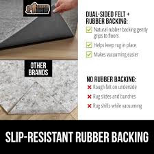 gorilla grip felt and natural rubber rug pad 1 8 thick 2x8 ft protective padding for under area rugs cushioned gripper pads for carpet runners h