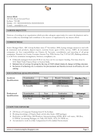     Chartered Accountant Resume Format Download    