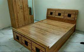 Rosewood Antique Queen Size Wooden Bed