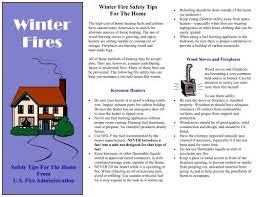 Winter Fire Safety Tips Brochure