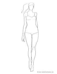 Human Body Outline Image Drawing Template Full Umbrello Co