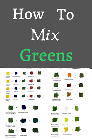 How To Mix Greens Mixing Paint Colors