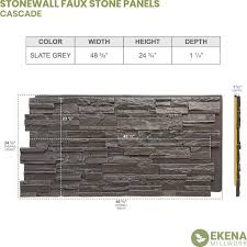 Cascade Stacked Stone Stonewall Faux Stone Siding Panel Slate Gray