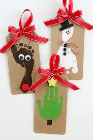 handprint christmas ornaments cute