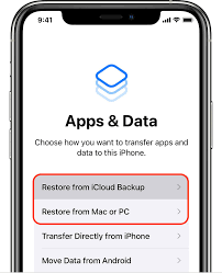 re your iphone from a backup