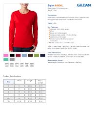 Gildan 64400l Junior Fit Softstyle Long Sleeve T Shirt