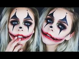 creepy glamorous clown halloween makeup