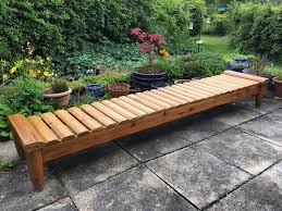 A Japanese Inspired Low Garden Bench