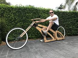 bad handmade wooden chopper bike by