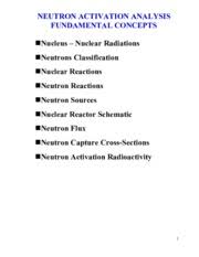 Lecture Notes Neutron Activation Analysis Fundamental
