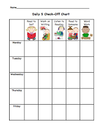 Daily 5 Check Off Chart Made By Angela Wageman Free Daily