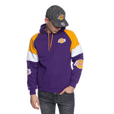 Nba los angeles lakers hoodie sweater purple men's size xl nwt embroidery logo. Mitchell Ness Sweatshirt Los Angeles Lakers Purple Instant Replay Hoody Bludshop Com