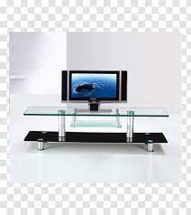 coffee tables glass television set