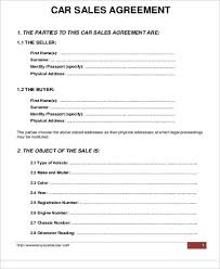 Sample Car Purchase Agreement 12 Examples In Word Pdf