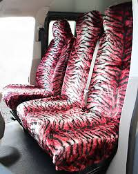Red Tiger Faux Fur Van Seat Covers