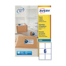 Details About Avery Quickdry 99 1x93 1mm Inkjet Label 6 Per Sheet 6tv Pack Of 100 White J816