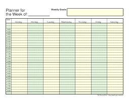 Printable Weekly Planner Excel Templates Download Them Or Print