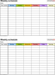 Schedule Template Daily Organizer Excel Planner Download