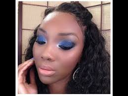 royal blue sparkle prom makeup tutorial