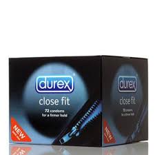 Durex Close Fit X72 Or X144 Narrow Width 49 Mm Latex