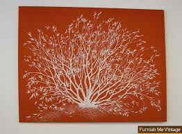 white tree finnish textile wall art